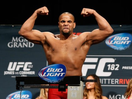 LAS VEGAS, NV - JANUARY 02: UFC light heavyweight title challenger Daniel Cormier poses o
