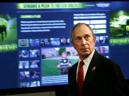 Everytown for Gun Safety, In this Dec. 17, 2012 file photo, then New York Mayor Michael Bloomberg speaks a news conference in New York where he and dozens of shooting survivors and victims' relatives called on Congress and President Obama to tighten gun laws and enforcement. The former New York …