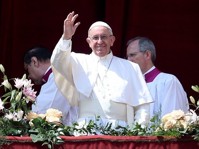 VATICAN CITY, VATICAN - APRIL 16: Pope Francis delivers his traditional 'Urbi et Orb