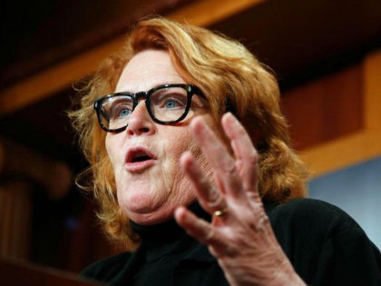 FILE - In this March 14, 2017, file photo, Sen. Heidi Heitkamp, D-N.D., speaks during a news conference on Capitol Hill in Washington. Left-leaning voters in North Dakota are grappling with Heitkamp's support of President Donald Trump's Supreme Court nominee, with some of them tempering disappointment with an acknowledgement of …