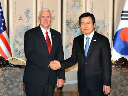 <> on April 17, 2017 in Seoul, South Korea. During the three day visit to South Korea, Vice President Pence spends Easter Sunday with the U.S. and S. Korean troops and their families, meet with Korea's acting president Hwang Kyo-ahn and the national assembly speaker Chung Sye-kyun, then meet with …