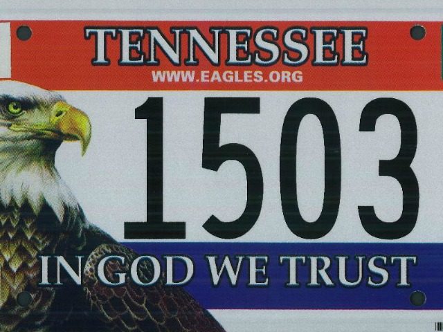 Tennessee license plate