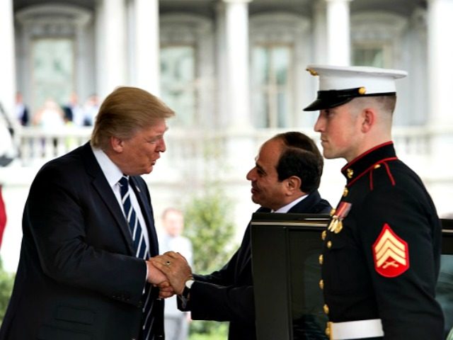 Trump and al-Sisi NICHOLAS KAMMAFPGetty