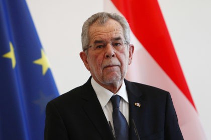 BERLIN, GERMANY - MARCH 3: Austrian's state President Alexander Van der Bellen speaks during a joint press conference with germans President in the Bellevue Castle after of the Military honor ceremony on March 3, 2017 in Berlin, Germany. After visiting the european institutions, the newly elected 12th President of Austria, …