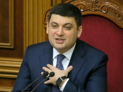 Parliament speaker Volodymyr Groysman attends a parliamentary session in Kiev, Ukraine, We
