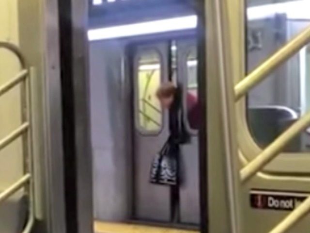 Woman Head Subway Doors