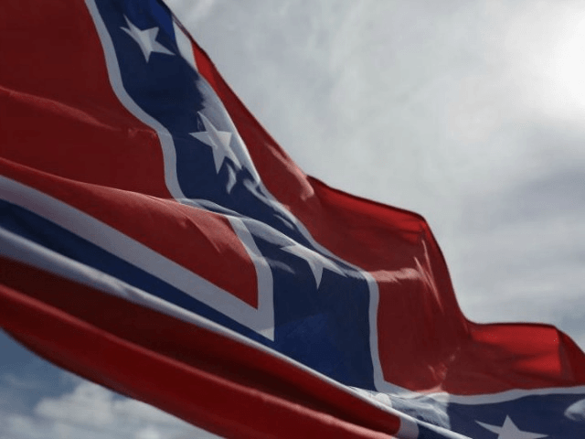 The Confederate flag, the South's flag in the Civil War and today considered a symbol of r