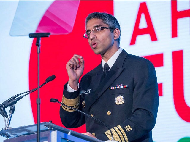 Washington, DC On Friday, May 20th at the Renaissance Downtown Hotel, Vice Admiral (VADM) Vivek H. Murthy, M.D., M.B.A., Surgeon General of the United States, speaks at the Building a Healthier Future Summit. (Photo by Cheriss May/NurPhoto via Getty Images)