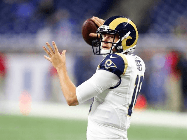 Los Angeles Rams rookie quarterback Jared Gof, seen in October 2016, arrived at the team a