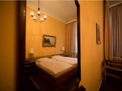 BERLIN, GERMANY - DECEMBER 01: A sleeping room in the Hotel Bogota on December 1, 2013 in