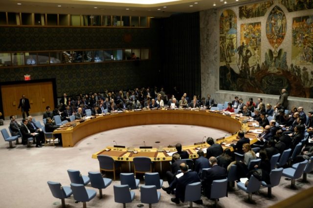 The United Nations Security Council meets to address the situation in Syria at the UN head