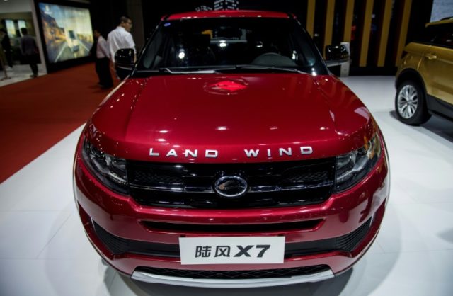 Land Rover’s Range Rover Evoque SUV is on display at Shanghai's auto show, as is a model