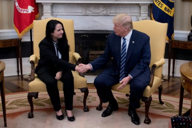 Trump meets freed US-Egyptian