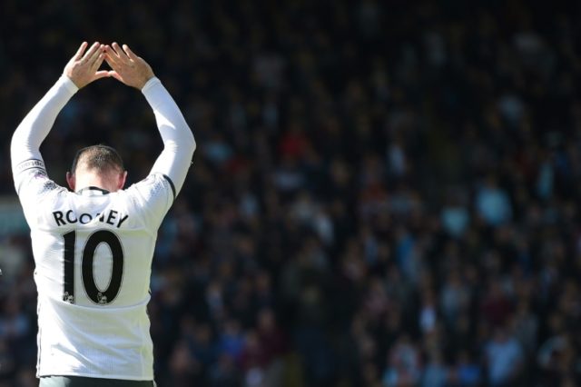 Manchester United's Wayne Rooney celebrates scoring in his side's 2-0 win against Burnley