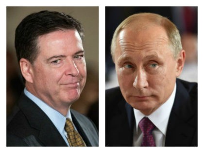 FBI Director James Comey and Russia President Vladimir Putin