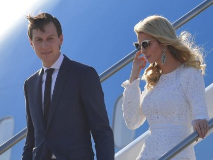 Ivanka Trump, daughter of US President Donald Trump, her husband Jared Kushner, senior adviser to Trump step off Air Force One upon arrival at Rome's Fiumicino Airport on May 23, 2017. Donald Trump arrived in Rome for a high-profile meeting with Pope Francis in what was his first official trip …