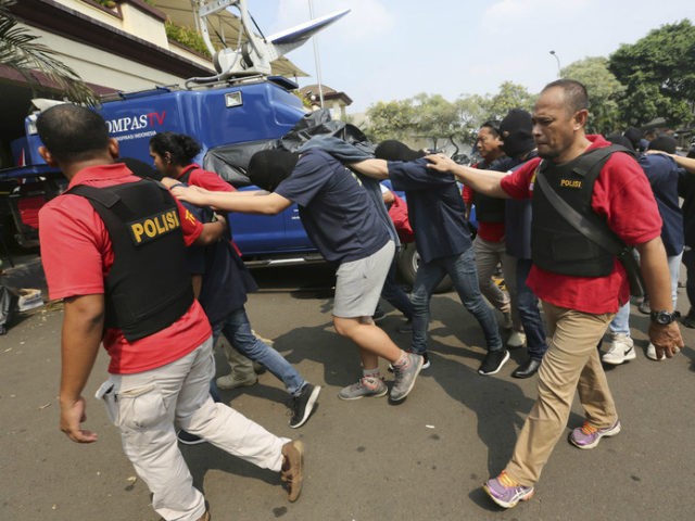 Indonesian police arrested 141 men for allegedly having a gay sex party at a spa in Jakarta on Sunday, the New York Times reported.
