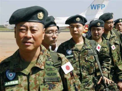 Japan's Ground Self-Defense Force unit arrives in Juba on Nov. 21, 2016, to participate in U.N. Peacekeeping activities. The unit is tasked with fresh roles in line with a new security law -- it can go to the rescue of U.N. staff and others under attack and join foreign troops …
