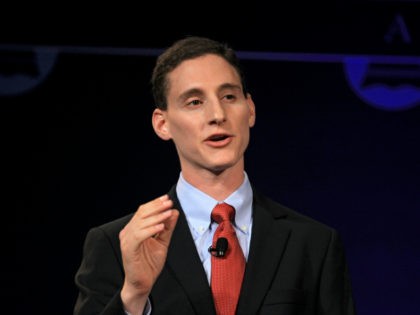 FILE-This Monday, Oct. 15, 2012 file photo shows Ohio treasurer Josh Mandel at the City Club in Cleveland. Executives of at least nine of the 15 manufacturing companies whose skilled-trades workers have won a new award established by Mandel have donated hundreds of thousands of dollars to Republican candidates, including …