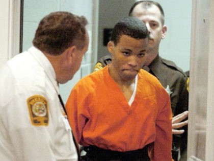 The notorious Beltway sniper Lee Boyd Malvo (above) had four life sentences thrown out by a federal judge on Friday because they were retroactively deemed unconstitutional.
