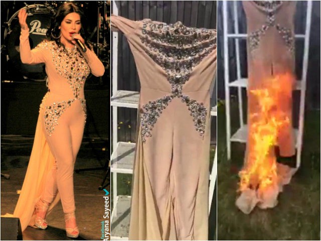 Female Afghan Singer Sets Haram Skintight Dress on Fire After Islamic Outrage