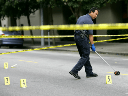 A San Francisco Police officer investigates the scene where police say a driver was involved in a hit and run on Sutter Street in San Francisco, Tuesday, Aug. 29, 2006. One person was killed and several others were injured when a man intentionally targeted pedestrians with his sport utility vehicle …
