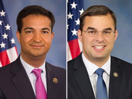 The official Congressional portraits of Reps. Carlos Curbelo )R-FL) and Justin Amash (R-MI).