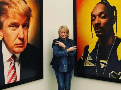 Martha Stewart Gave a Portrait of Trump the Middle Finger at Art Fair