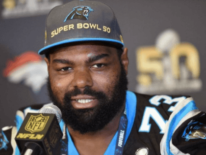 Offensive tackle Michael Oher of the Carolina Panther, seen in February 2016, missed the f