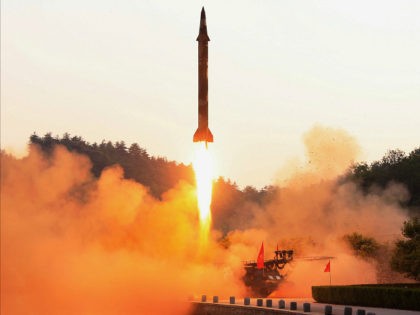 TOPSHOT - This undated photo released by North Korea's official Korean Central News Agency (KCNA) on May 30, 2017 shows a test-fire of a ballistic missile at an undisclosed location in North Korea. / AFP PHOTO / KCNA via KNS / STR / South Korea OUT / REPUBLIC OF KOREA …