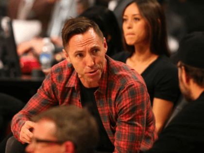 Former NBA player Steve Nash looks on in the Verizon Slam Dunk Contest during NBA All-Star Weekend 2016 at Air Canada Centre