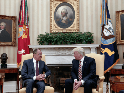 US President Donald Trump, right, meets Russian Foreign Minister Sergey Lavrov at the White House in Washington, Wednesday, May 10, 2017. President Donald Trump on Wednesday welcomed Vladimir Putin's top diplomat to the White House for Trump's highest level face-to-face contact with a Russian government official since he took office …