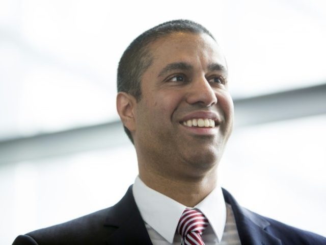 Federal Communications Commission Chairman Ajit Pai at an internet regulation event at the Newseum in Washington, DC on April 25, 2017