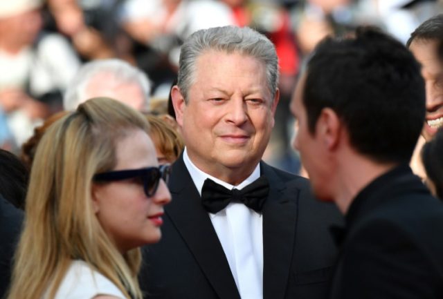 Sunny outlook: Former US Vice President Al Gore, pictured here for the screening in Cannes
