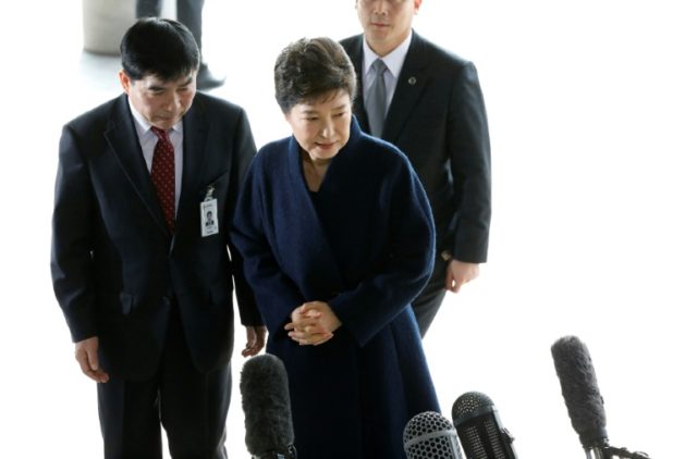 South Korea's ousted president Park Geun-Hye was due in court Tuesday to face trial over t
