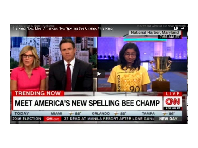 Alisyn Camerota, co-host of CNN’s New Day with Chris Cuomo, interviewed Ananya Vinay aft