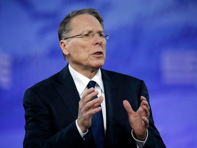 National Rifle Association (NRA) Executive Vice President and Chief Executive Officer Wayne LaPierre speaks at the Conservative Political Action Conference (CPAC), Friday, Feb. 24, 2017, in Oxon Hill, Md. (AP Photo/Alex Brandon)