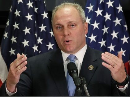 Rep. Steve Scalise (R-LA), speaks to the media after attending the weekly House Republican Conference, at the Capitol Hill Club, December 6, 2016 in Washington, DC. (Photo by Mark Wilson/Getty Images)