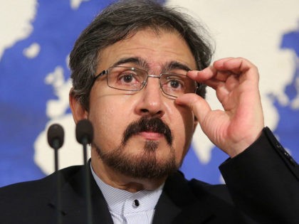 TEHRAN, Aug. 22, 2016-- Iranian Foreign Ministry spokesman Bahram Qasemi addresses a press conference in Tehran, Iran, Aug. 22, 2016. Iran said on Monday that Russia has stopped using Iranian Hamedan airbase for carrying out operations against militants in Syria. (Xinhua/Ahmad Halabisaz via Getty Images)