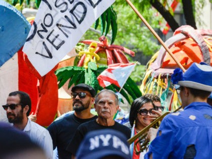 Political activist Oscar Lopez Rivera participates in the annual Puerto Rican Day Parade o