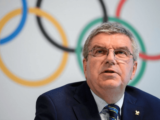 International Olympic Committee (IOC) president Thomas Bach attends a press conference fol