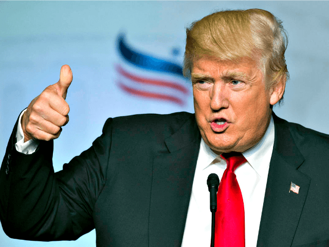 Trump America First Thumb Up AP