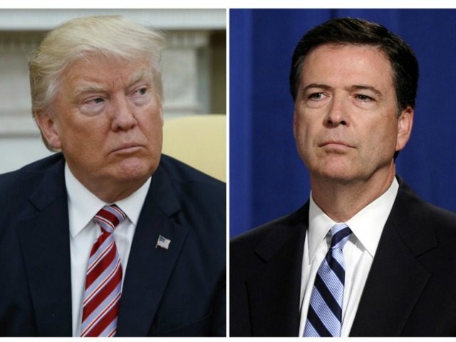 Trump and Comey collage