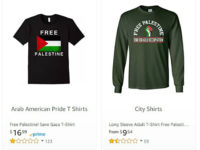 amazon-free-palestine-shirts-screencap Amazon Selling ‘Free Palestine’ Shirts After Sears, Walmart Stop Selling Them