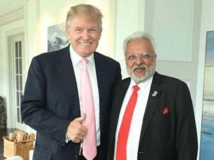 Shalabh (right) with Trump / Facebook