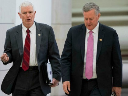 Rep. Mo Brooks, R-Ala., and Rep. Mark Meadows, R-N.C., chair of the House Freedom Caucus,