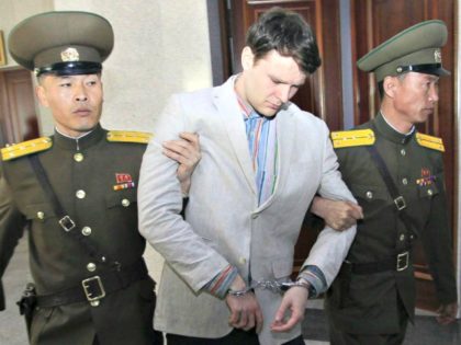 FILE - In this March 16, 2016, file photo, American student Otto Warmbier, center, is escorted at the Supreme Court in Pyongyang, North Korea. Warmbier, an American college student who was released by North Korea in a coma last week after almost a year and a half in captivity, died …