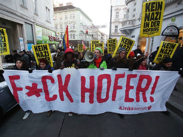 VIENNA, AUSTRIA - DECEMBER 03: Demonstrators participate in what organizers call the first