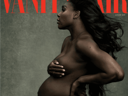 Serena Williams on the cover of the August edition of Vanity Fair. (Annie Leibovitz/Vanity
