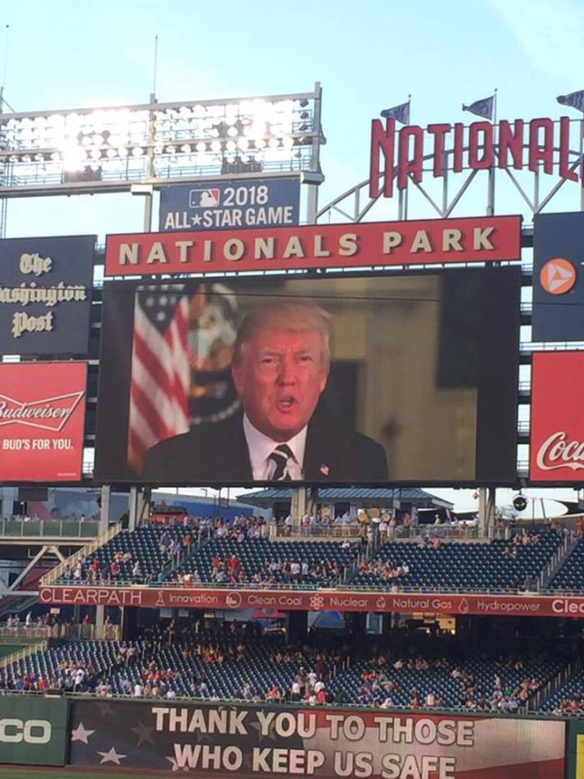 trump message congressional baseball game